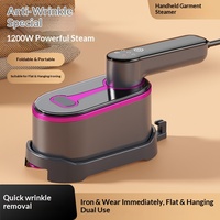 1200W, réservoir d'eau de 270 ml, 180 °   Fer à vapeur portable intelligent à poignée rotative avec contrôle de la température pour la maison et les voyages, 3 modes de vapeur