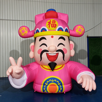 Buste gonflable du Dieu de la Richesse en tissu Oxford, statue de la fortune pour la décoration intérieure du Nouvel An Chinois