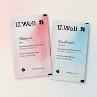 Film en rouleau laminé imprimé sur mesure pour sachets de shampoing et d'après-shampoing, version couleur double SKU, stock en rouleau OEM