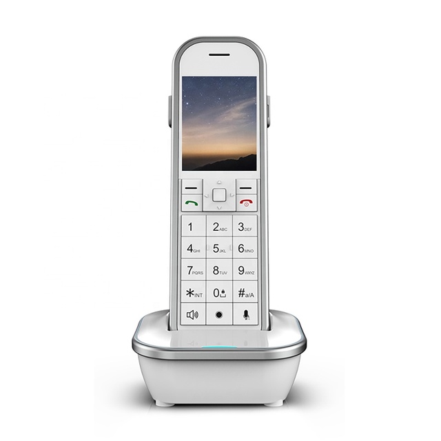 Business 4G LTE Fixed Wireless Digital Cordless Desktop Phone SIM Card 2.4-inch Color Display Black/White 1 Year Warranty