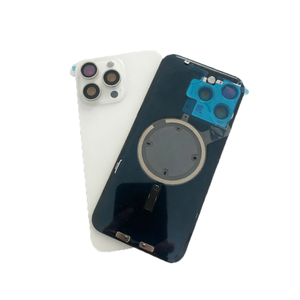 Rear cover with camera lens frame metal <b>plate</b> and magnetic <b>ring</b> for iPhone 15Plus 16promax rear glass Precise Cutout Rear Cover - Product Image 1