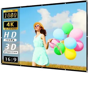 Top Sales Projection Screen Polyester Anti-Crease Movies Projector Screens Wholesales Factory