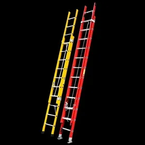 20 24 28 pés Isolamento Leve FRP Double Extension Step Ladder