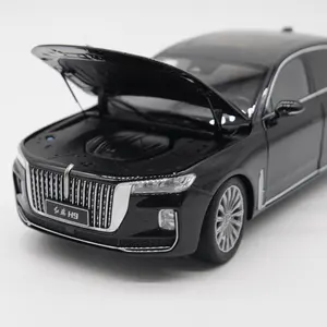 2020 latest hot sale 1:18 alloy black Hongqi H9 luxury car simulation collection Chinese version of Play vehicles