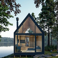 Kit de maison triangulaire à cadre en acier pour villa ou cabine moderne préfabriqué modulaire mobile petite maison