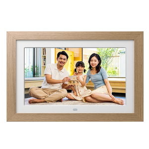Khung ảnh kỹ thuật số 10 inch với màn hình 800*1280 IPS khung gỗ đa chức năng hiển thị hình ảnh video wifi đồng hồ - Product Image 1