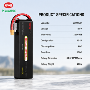 Baterai Drone LiPo VIWIPOW 2200mAh 14.8V 60C 4S XT60/XT90 Custom Plug Laris untuk Drone RC FPV UAV Robot Penyemprot Pertanian - Product Image 5