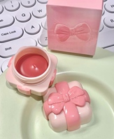 Récipient de rouge à lèvres en forme de cadeau mignon et unique de 5g, pot de brillant à lèvres, masque à lèvres, emballage cosmétique rose avec logo personnalisé