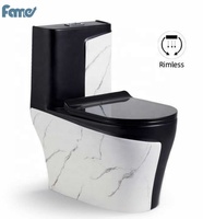 Ensemble WC moderne en céramique dorée monobloc à poser au sol, avec siphon en P ou en S, pour salle de bain, articles sanitaires, cuvette et siège de toilette