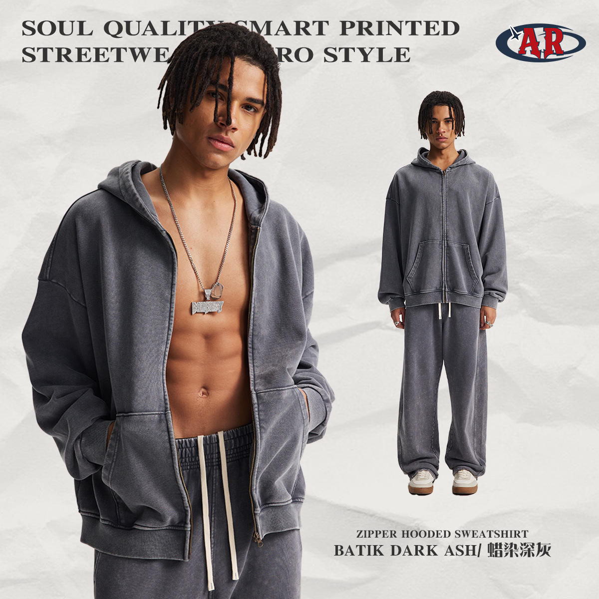 เสื้อ F06-ผ้าบาติกสีเทาเข้ม