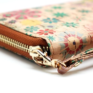 Women Cork Vegan Purse Wallet Large Capacity Smart Phone Clutch Zip Long Purse with Card Holder Coin Pocket Vegan Gift - Product Image 3