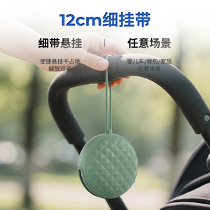 Sac de rangement portable en silicone avec fermeture éclair pour jouets de dentition, corde de suspension, taille mini, violet - Product Image 3