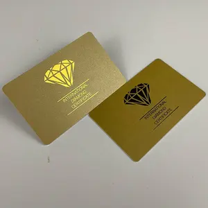 Benutzer definierte PVC-Gold karten Drucken CR80 PVC-Mitglieds karte Goldfolie Kunststoff VIP-Karten druck