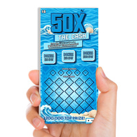 Cartes de visite en carton personnalisées imprimées à l'écran, design style océan, numéros variés, revêtement de sécurité pour usage promotionnel