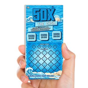 Cartes à gratter personnalisées style océan, numéros variés, billets de loterie avec revêtement de sécurité pour promotion - Product Image 1