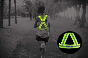 Chaleco de seguridad para correr con carga USB impermeable para exteriores LED transfronterizo chaleco reflectante - Product Image 4