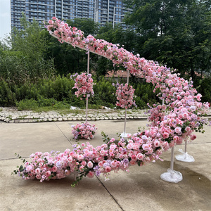 Nuovi arrivi matrimonio sfondo arco artificiale <span class=keywords><strong>rosa</strong></span> <span class=keywords><strong>S</strong></span> forma <span class=keywords><strong>rosa</strong></span> fiori composizioni per eventi di nozze sfondo decorazione - Product Image 2
