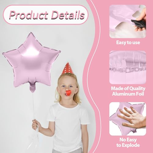 Ballons en aluminium rouges en forme d'étoile et de cœur de 18 pouces pour la Saint-Valentin, décoration pour la Saint-Valentin, mariage, fournitures de fête - Product Image 3