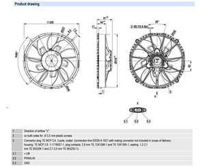 ebm-papst W1G300-EC24-03 high efficiency EC fan <b>smart</b> energy saving cooling fan for HVAC data center industrial ventilation - Product Image 3
