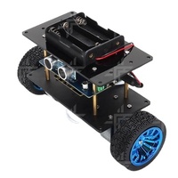 Kit de Voiture Robot Équilibrée en Métal Programmable avec Évitement d'Obstacles Ultrasonique et Suivi Intelligent DIY, Compatible Arduino UNO R3