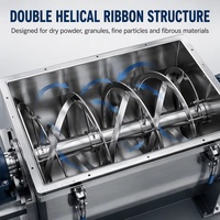 Mélangeur à ruban horizontal en acier inoxydable industriel 100L, machine de mélange de poudre sèche de qualité alimentaire pour la transformation de la farine et des produits chimiques