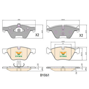 Plaquettes <span class=keywords><strong>de</strong></span> freins <span class=keywords><strong>de</strong></span> voiture, qualité supérieure, fonctionne avec la BMW 325xi, 2015, FDB1773, 34116771868, 2006 pièces - Product Image 3