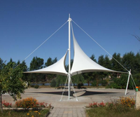 Structure de membrane tendue paysagère artistique, auvent imperméable, protection UV, pare-soleil pour villa, balcon, terrasse