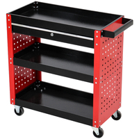Carrito de Acero de 3 Niveles Changze Luxury TC-08, Personalizable, para Garaje, Taller, Almacén, Taller de Reparaciones