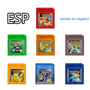 En Stock espagnol allemand italien jaune rouge or <span class=keywords><strong>vert</strong></span> <span class=keywords><strong>bleu</strong></span> argent cristal Version Gameboy GBC jeu de cartes - Product Image 2