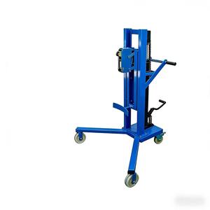 Chariot à tambour hydraulique manuel pour fûts en acier de 55 L (acier inoxydable/acier), hauteur de levage maximale 920 mm, avec fonction de rotation des fourches - Product Image 4