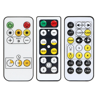 Control Remoto Universal Inteligente con 21 Teclas LED IR de Encendido/Apagado, Negro, Alimentado por Batería CR2025, Reinicio Automático, Plástico, para Velas Domésticas