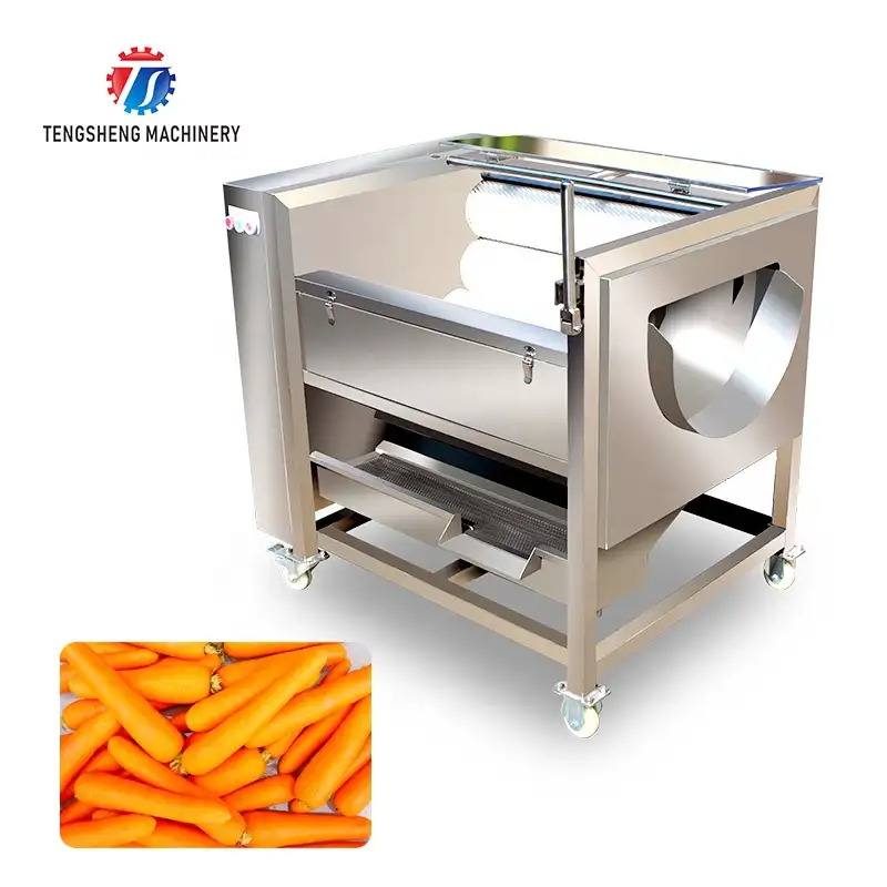 Máquina automática de limpieza de zanahorias y patatas, peladora y lavadora de zanahorias y patatas (TS-M300)