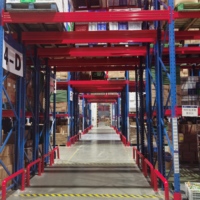 Sistema de Estanterías de Almacén de Alta Resistencia en Acero 5D, Estantería Selectiva para Paletas, Resistente, Modular, Ajustable, Almacenamiento Industrial