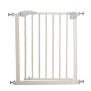 Barrière de sécurité multifonctionnelle pour bébés et animaux domestiques, certifiée ASTM, à fermeture automatique, blanche/noire/bois, pour escaliers, toilettes, portes, âges 0-12 ans+, facile à utiliser - Product Image 4