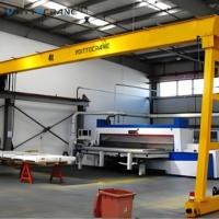 Pont roulant semi-portique à poutre unique BMH avec palan électrique sur rail, capacité de levage 5, 10 et 20 tonnes