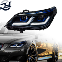 Feux avant LED JY pour BMW Série 5 E60 2003-2010 523i 530i, feux de jour à double faisceau LED Angel Eyes, 12V LED pour voiture