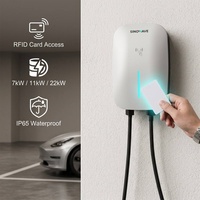 Vente en gros de chargeurs rapides pour voitures électriques AC EV de haute qualité avec prise CEE, type 2, Wallbox gris/noir, station de charge portable
