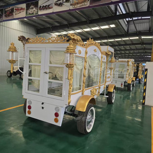 Luxury Electric Retro Hearse Exquisite Electric Funeral Horse Carriage Trailer Unique Luxury Funeral Hearse - Product Image 6