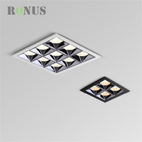 3W * 9 Office 9 Source Lumière Linéaire Plafond Encastré COB Grille Spot LED Spot