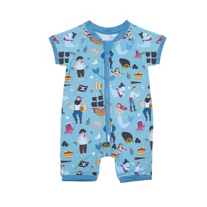 Bambú Sleeper personalizado bebé <span class=keywords><strong>pijamas</strong></span> mameluco corto recién nacido bebé productos bebé verano manga escalada mameluco - Product Image 1