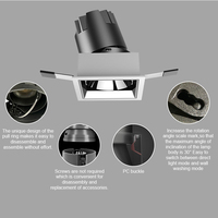 Module auto-moulé en aluminium design spot à led réflecteur en option couleur pour chambre et hôtel