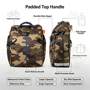 Mochila de Ciclismo Plegable Personalizada al por Mayor con Hebilla de Liberación Rápida Antidesgarro <span class=keywords><strong>para</strong></span> Viajes de Negocios y Transporte de Bicicletas - Product Image 3