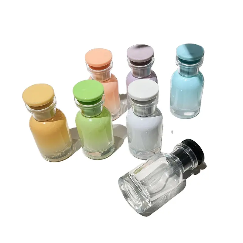 Botella de perfume elegante vacía de 30ml de cristal espray de cilindro de lujo a la moda con caja de tapa de logotipo personalizado