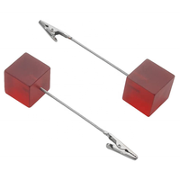 Support de mémo en métal Cube Base avec pince crocodile en fil métallique pour photos, menus, numéros, cartes de nom, affichage sur table de bureau