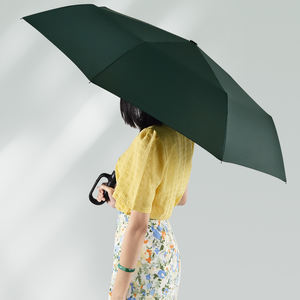 Paraguas Plegable Automático Impermeable de Tela Pongee para Hombre y <span class=keywords><strong>Mujer</strong></span>, con Anillo de Plástico Personalizado, Asa y Logotipo Impreso, para Sol y Lluvia - Product Image 3