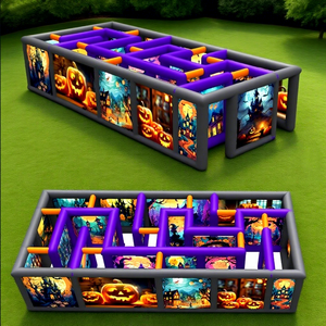 Laberinto inflable de laberinto para Halloween, casa de caza inflable escalofriante, laberinto para eventos comerciales, gran oferta - Product Image 1
