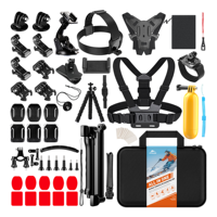 HONGDAK 65 en 1 Kit d'accessoires pour caméra d'action caméras de sport sangle de poitrine sac de rangement de voyage pour GoPro Insta360 Yi Insta360