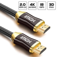 Version 2.0 câble en nylon HDMI vers HDMI 4K cabo 2.0 60Hz 3D 1080P 18Gbps 1M 1.5M 2M 3M 5M 8M 10M 15M 20M câble HDMI noir