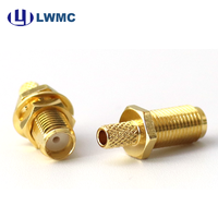 Conector SMA Hembra de Pared para Cable Karble302-3, de Alta Resistencia Mecánica y Amplio Rango de Frecuencia, para Comunicación Marina y Transporte Ferroviario