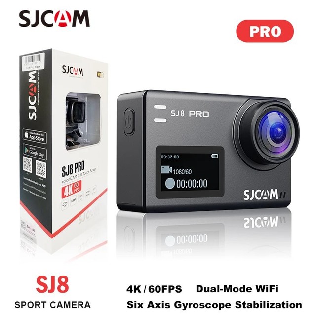 SJ8 Pro Action Camera 4K Ultra HD 1080p Anti-Shake Dual Screen Projection 50m Waterproof Motorcycle Dash Cam 170 Wide Angle
